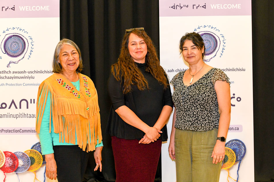 Bella M. Petawabano, Rachel Macleod and Lorraine Spencer